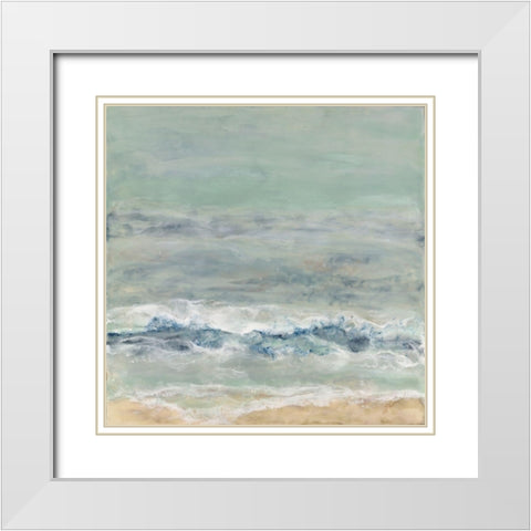 Coming Ashore II White Modern Wood Framed Art Print with Double Matting by Shanti, Shima
