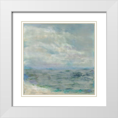 Paradise Found White Modern Wood Framed Art Print with Double Matting by Shanti, Shima