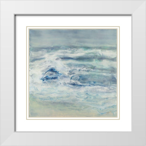 This Too Shall Pass White Modern Wood Framed Art Print with Double Matting by Shanti, Shima