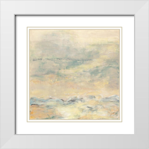 Quietude White Modern Wood Framed Art Print with Double Matting by Shanti, Shima