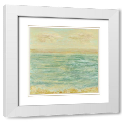 East Dawns Light White Modern Wood Framed Art Print with Double Matting by Shanti, Shima