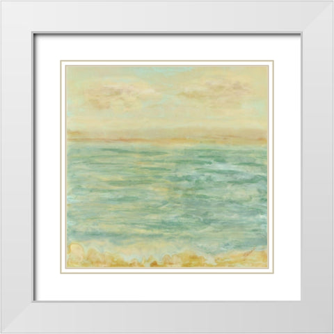 East Dawns Light White Modern Wood Framed Art Print with Double Matting by Shanti, Shima