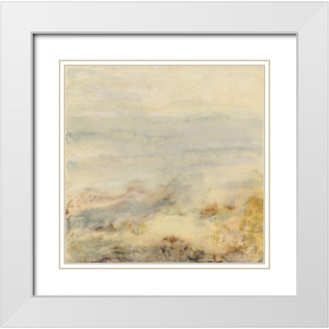 Imperceptible White Modern Wood Framed Art Print with Double Matting by Shanti, Shima