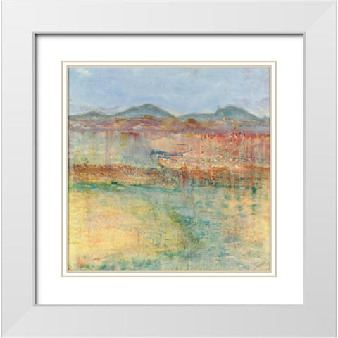 Send Rain to Wash the Face of the Earth White Modern Wood Framed Art Print with Double Matting by Shanti, Shima
