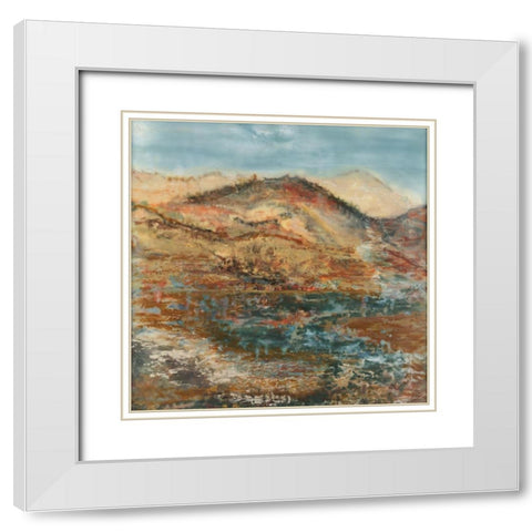 Wending Way White Modern Wood Framed Art Print with Double Matting by Shanti, Shima