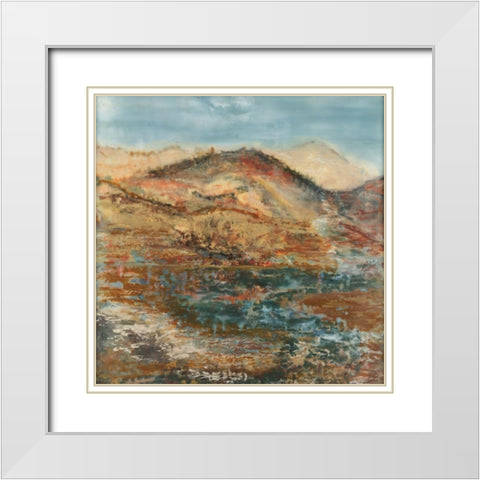 Wending Way White Modern Wood Framed Art Print with Double Matting by Shanti, Shima