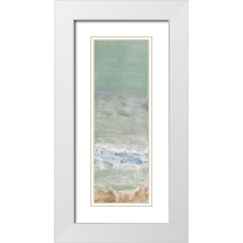 Coming Ashore II White Modern Wood Framed Art Print with Double Matting by Shanti, Shima
