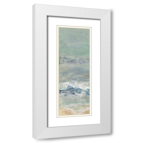Coming Ashore III White Modern Wood Framed Art Print with Double Matting by Shanti, Shima