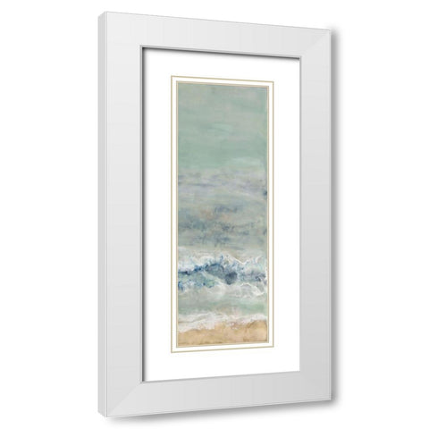 Coming Ashore IV White Modern Wood Framed Art Print with Double Matting by Shanti, Shima