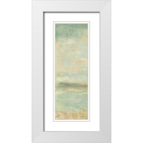 Serenity I White Modern Wood Framed Art Print with Double Matting by Shanti, Shima
