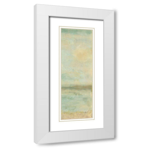 Serenity II White Modern Wood Framed Art Print with Double Matting by Shanti, Shima