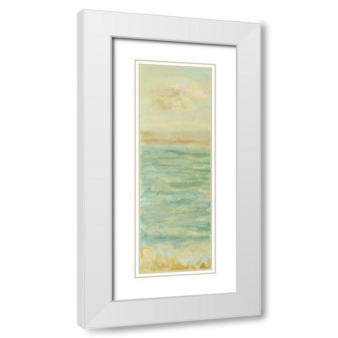 East Dawns Light I White Modern Wood Framed Art Print with Double Matting by Shanti, Shima