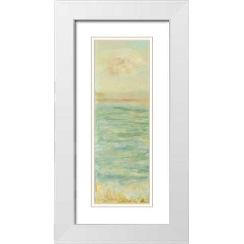 East Dawns Light I White Modern Wood Framed Art Print with Double Matting by Shanti, Shima