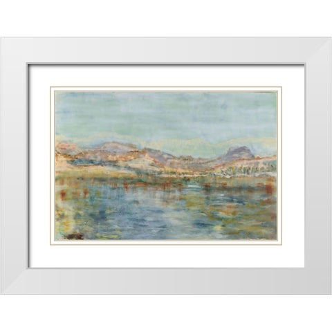 Thirsting III White Modern Wood Framed Art Print with Double Matting by Shanti, Shima