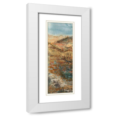 Wending Way I White Modern Wood Framed Art Print with Double Matting by Shanti, Shima