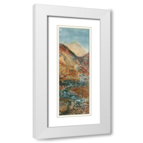 Wending Way II White Modern Wood Framed Art Print with Double Matting by Shanti, Shima
