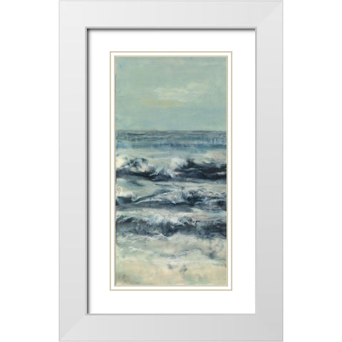 Crossing Currents I White Modern Wood Framed Art Print with Double Matting by Shanti, Shima