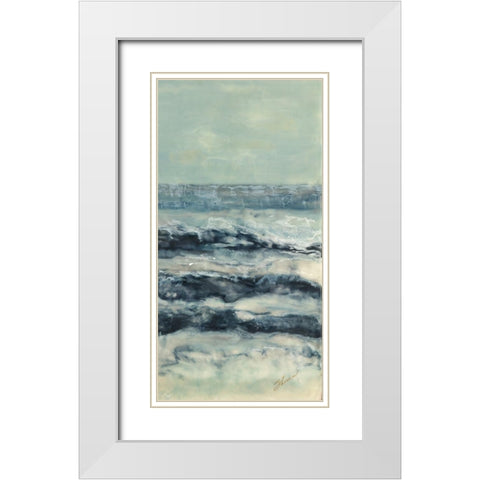 Crossing Currents II White Modern Wood Framed Art Print with Double Matting by Shanti, Shima