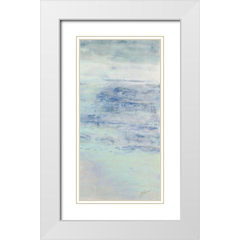 Lighting the Way II White Modern Wood Framed Art Print with Double Matting by Shanti, Shima