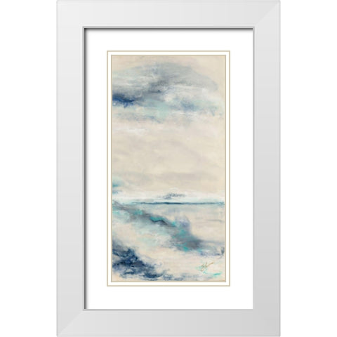 Divergence II White Modern Wood Framed Art Print with Double Matting by Shanti, Shima