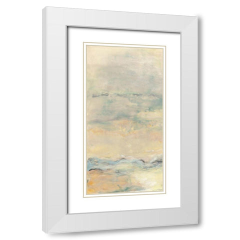 Quietude I White Modern Wood Framed Art Print with Double Matting by Shanti, Shima