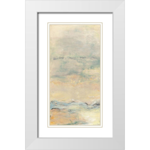 Quietude I White Modern Wood Framed Art Print with Double Matting by Shanti, Shima