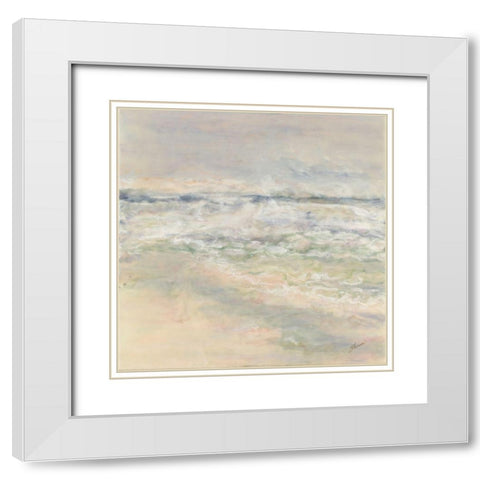 Silence in Motion White Modern Wood Framed Art Print with Double Matting by Shanti, Shima