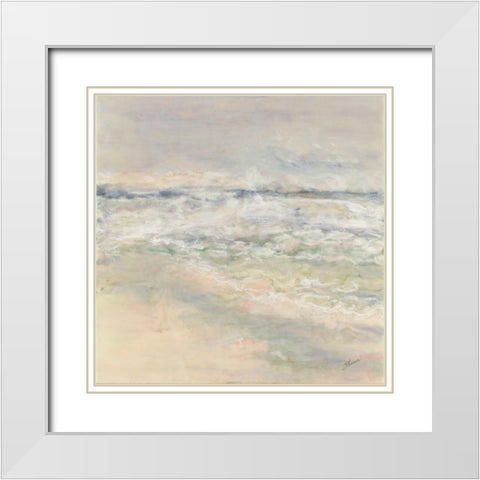 Silence in Motion White Modern Wood Framed Art Print with Double Matting by Shanti, Shima