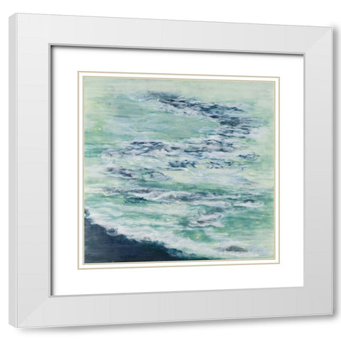 Adrift White Modern Wood Framed Art Print with Double Matting by Shanti, Shima