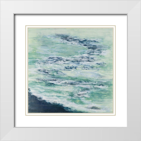 Adrift White Modern Wood Framed Art Print with Double Matting by Shanti, Shima