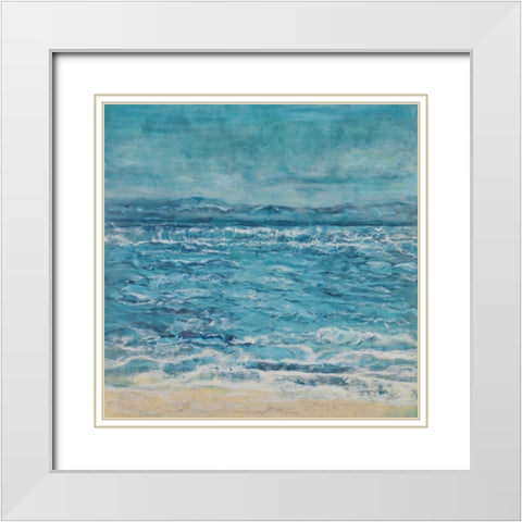 Winters Gale White Modern Wood Framed Art Print with Double Matting by Shanti, Shima