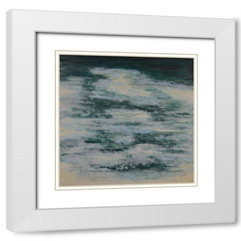 Stillwater White Modern Wood Framed Art Print with Double Matting by Shanti, Shima