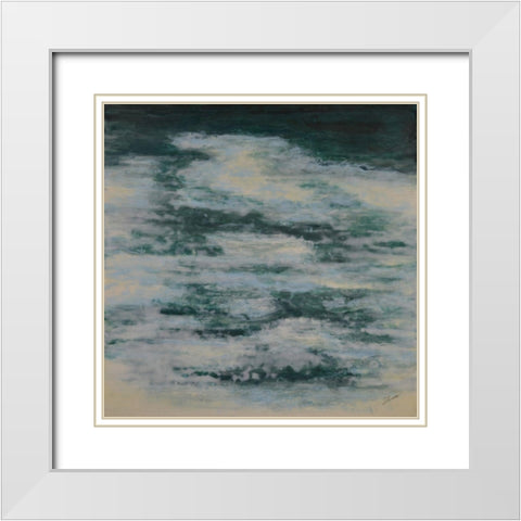 Stillwater White Modern Wood Framed Art Print with Double Matting by Shanti, Shima