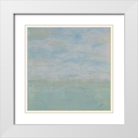 Whisper White Modern Wood Framed Art Print with Double Matting by Shanti, Shima