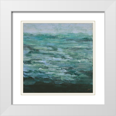 River Run White Modern Wood Framed Art Print with Double Matting by Shanti, Shima