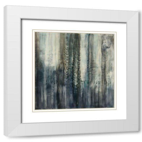 When Dusk Falls White Modern Wood Framed Art Print with Double Matting by Shanti, Shima