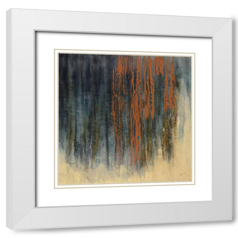 Through the Gilded Veil White Modern Wood Framed Art Print with Double Matting by Shanti, Shima