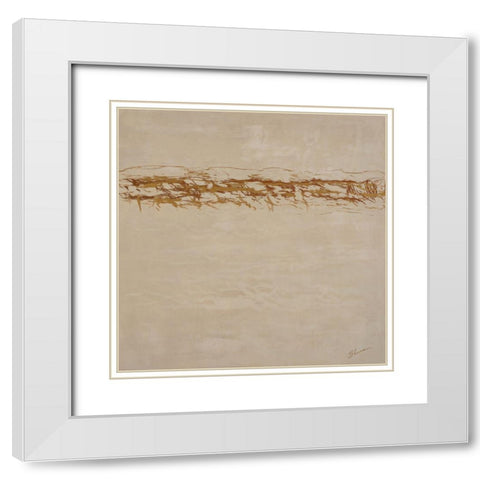 Cacophony White Modern Wood Framed Art Print with Double Matting by Shanti, Shima