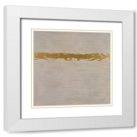 Coronation White Modern Wood Framed Art Print with Double Matting by Shanti, Shima