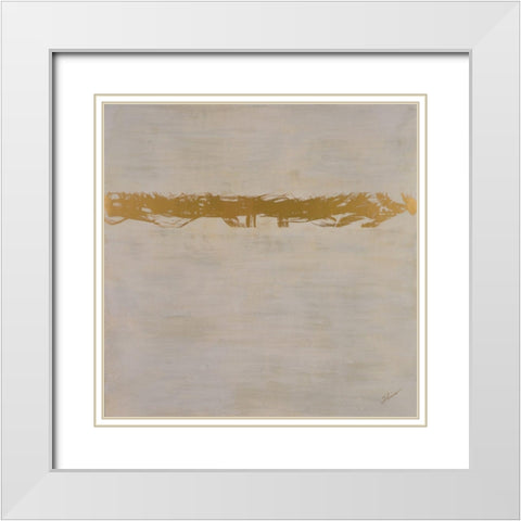 Coronation White Modern Wood Framed Art Print with Double Matting by Shanti, Shima