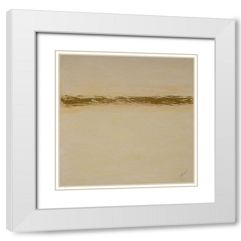 Ceaseless Prayer White Modern Wood Framed Art Print with Double Matting by Shanti, Shima