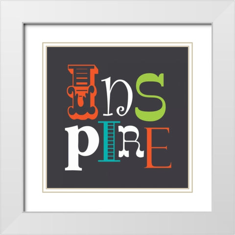 Inspire White Modern Wood Framed Art Print with Double Matting by Robinson, Tamara