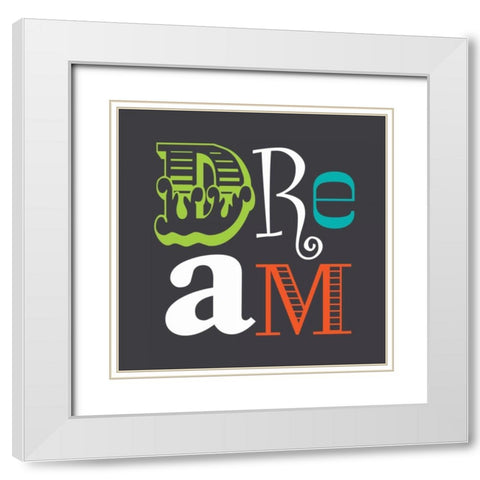 Dream White Modern Wood Framed Art Print with Double Matting by Robinson, Tamara