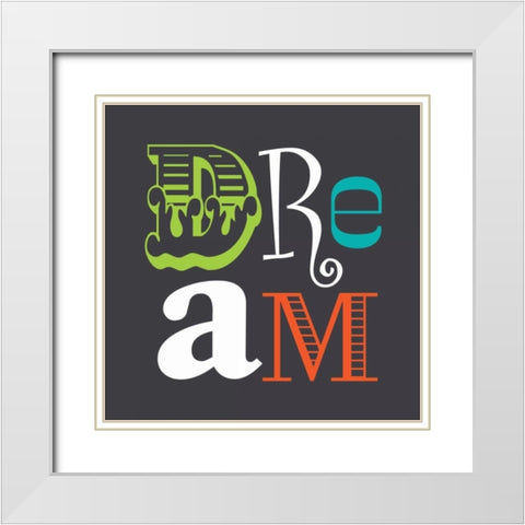 Dream White Modern Wood Framed Art Print with Double Matting by Robinson, Tamara