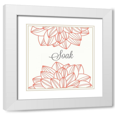 Soak White Modern Wood Framed Art Print with Double Matting by Robinson, Tamara