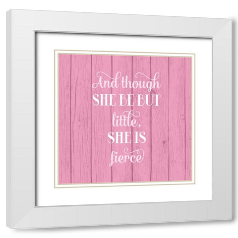 Fierce White Modern Wood Framed Art Print with Double Matting by Robinson, Tamara