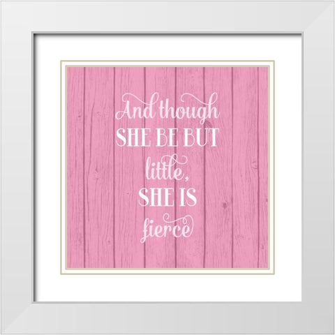 Fierce White Modern Wood Framed Art Print with Double Matting by Robinson, Tamara