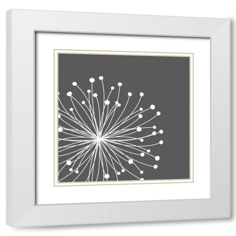 Dandelion I White Modern Wood Framed Art Print with Double Matting by Robinson, Tamara