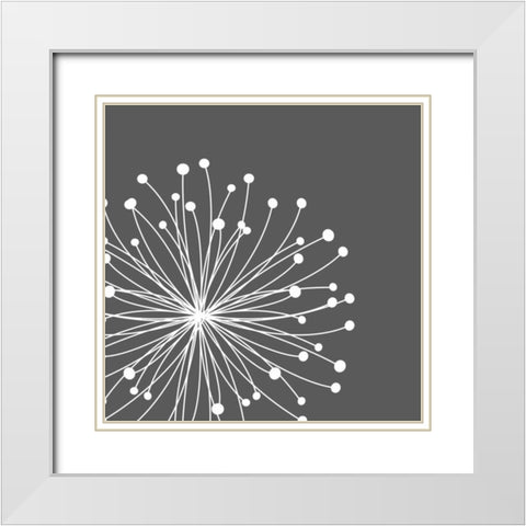 Dandelion I White Modern Wood Framed Art Print with Double Matting by Robinson, Tamara