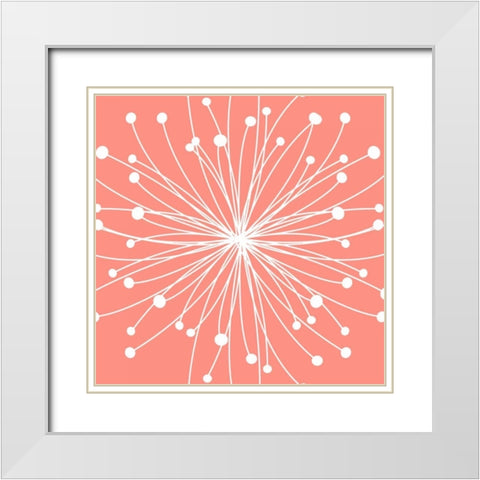 Dandelion II White Modern Wood Framed Art Print with Double Matting by Robinson, Tamara